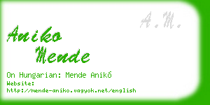 aniko mende business card